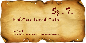Szűcs Tarzícia névjegykártya